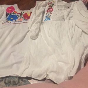 Embroidered Spanish style tops